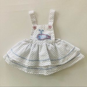 New Potatoes Baby Girl 3 Months Whale Ruffle Bodysuit Dress Sunsuit